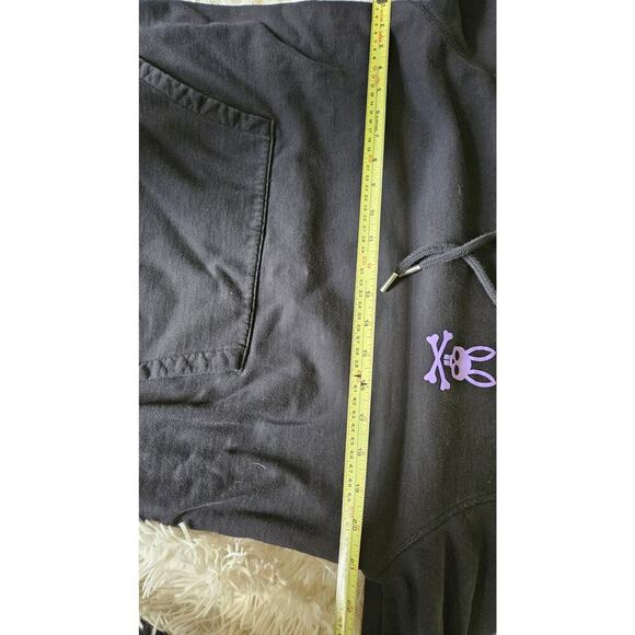 Psycho Bunny Hoodie Chicago HD Dotted Hoodie Mens S Black $155 Retail - Picture 4 of 5